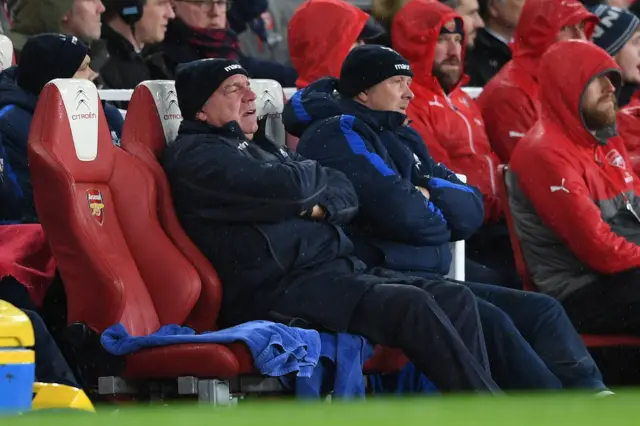 Sam Allardyce watches on