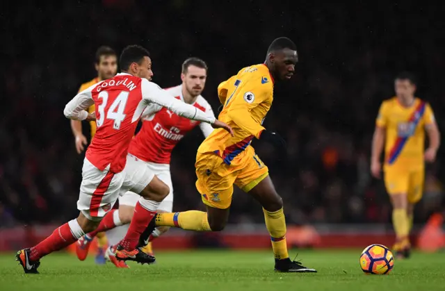 Christian Benteke runs with the ball