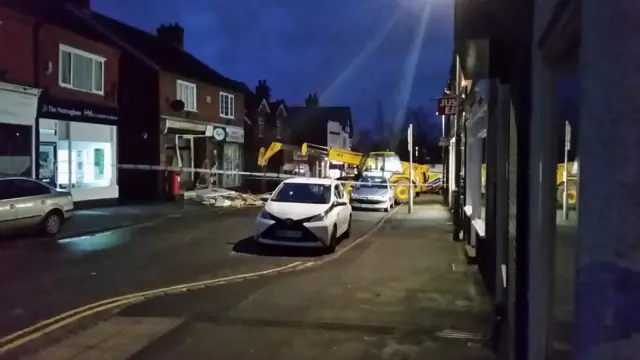 Police on Woodgate in Rothley