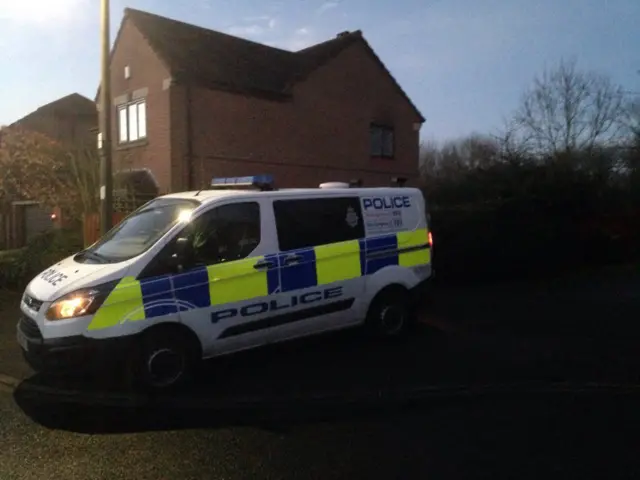 Police van in Woodthorpe