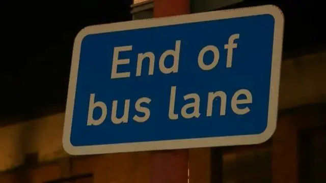 End of bus lane sign