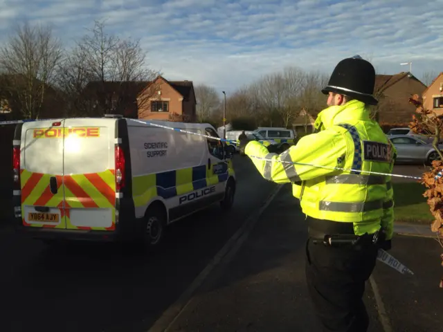 Police cordon in Woodthorpe