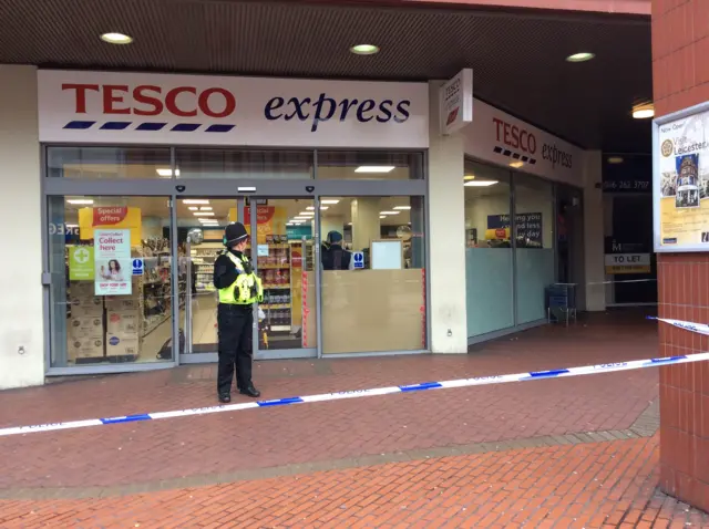 Police outside Tesco