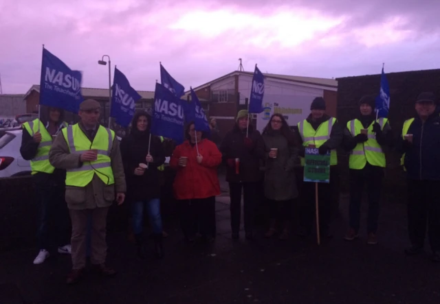 Teachers on picket line