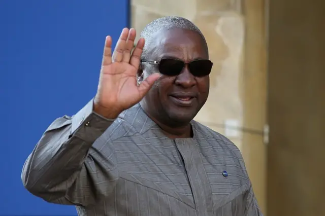 Ghana's President John Dramani Mahama arrives to attend the Anti-Corruption Summit London 2016, at Lancaster House in central London on May 12, 2016.