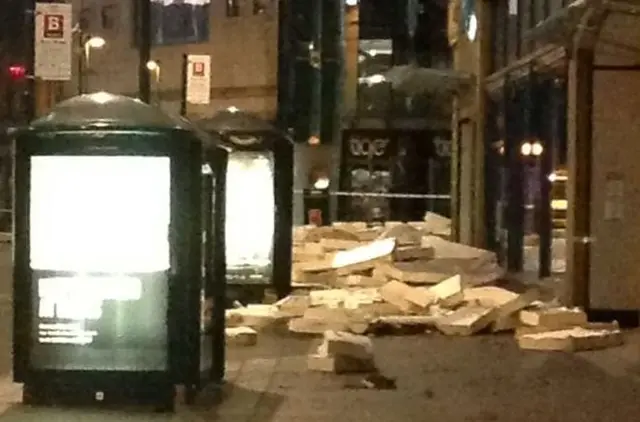 Rubble in Newgate street