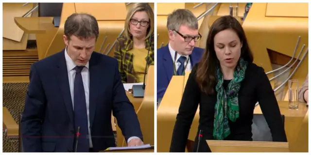 Justice Secretary Michael Matheson and SNP MSP Kate Forbes