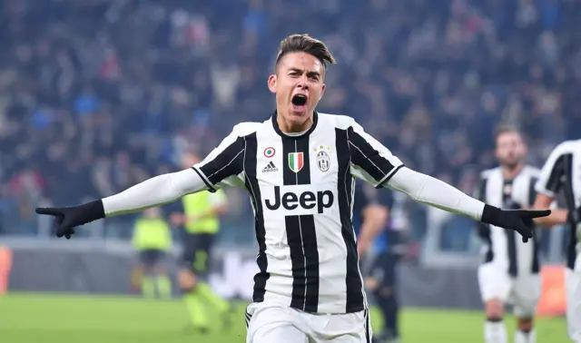 Paulo Dybala celebrates