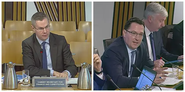 Finance Secretary Derek Mackay and Tory MSP Dean Lockhart