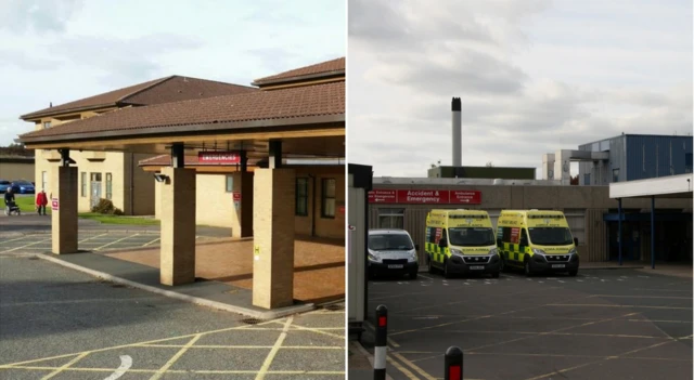 Hospital entrances to emergency services