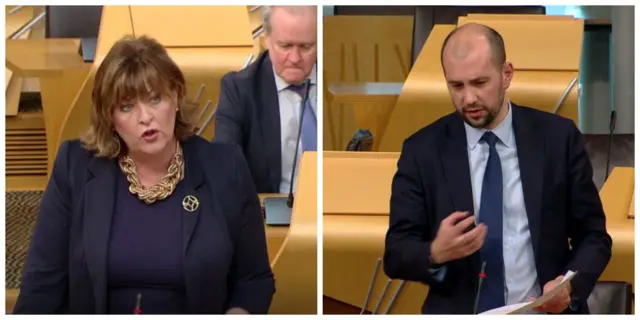 Culture Secretary Fiona Hyslop and SNP MSP Ben Mapherson