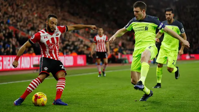 Nathan Redmond crosses the ball