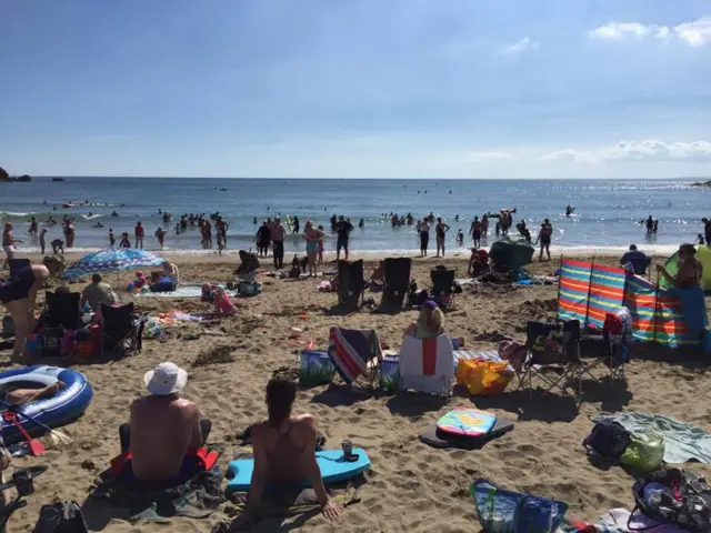 Busy beach