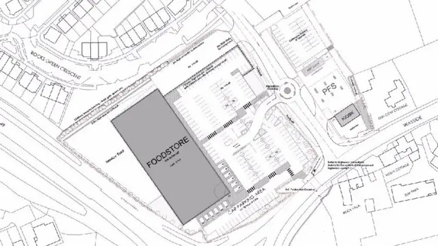 Map of where supermarket could be in Ludlow