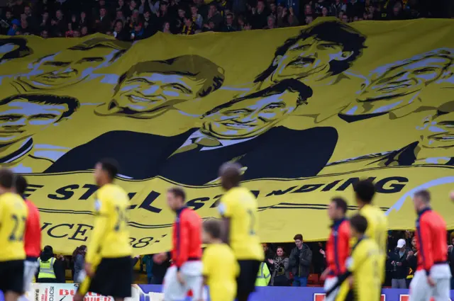 Graham Taylor banner at Watford