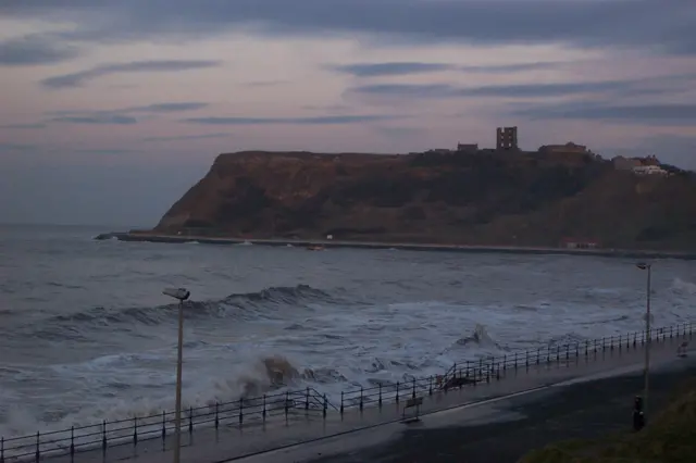 Heavy sea at Scarborough