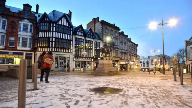 Snow in Wolverhampton in January last year