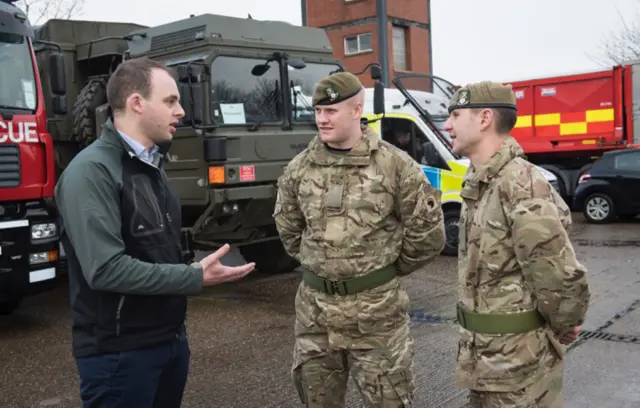 Matt Warman MP meeting troops