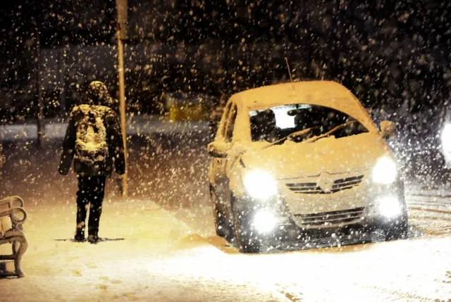 Snow in Filey