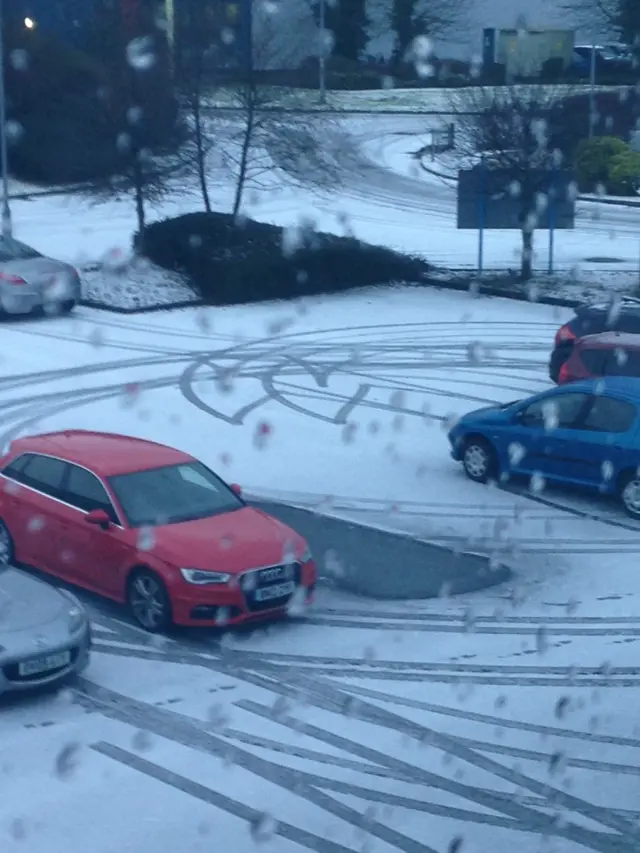 Car park snow