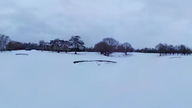 Trentham Golf Club in the snow