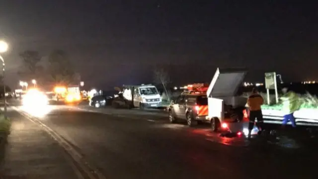 Emergency services at Hessle Foreshore