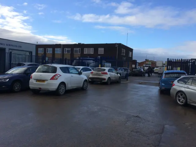 Car park at Hall Construction in Hull