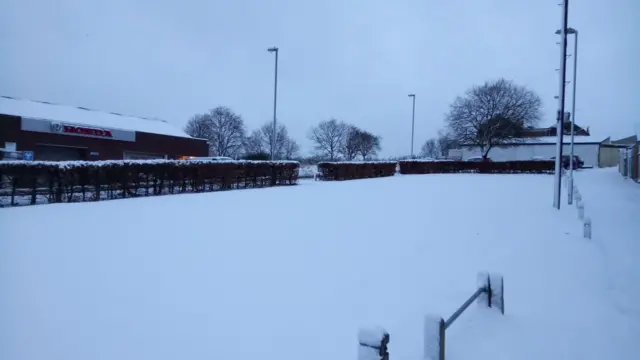 "Snow looks amazing at the bottom of Sneyd Street"