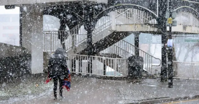 Snowy scene in Coventry