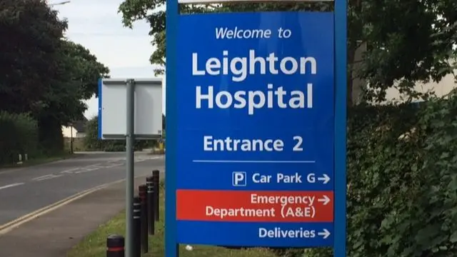 Leighton Hospital sign