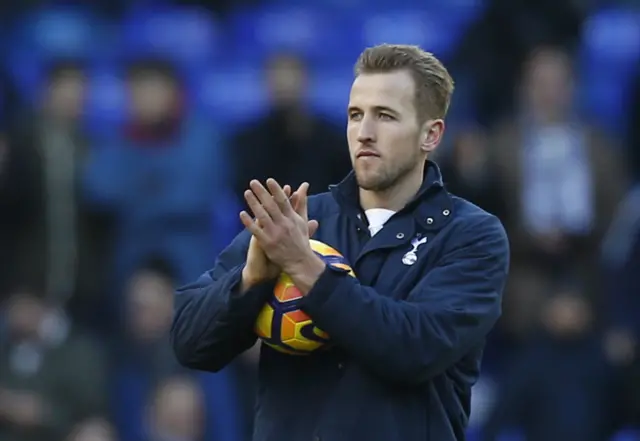 Harry Kane with the match ball