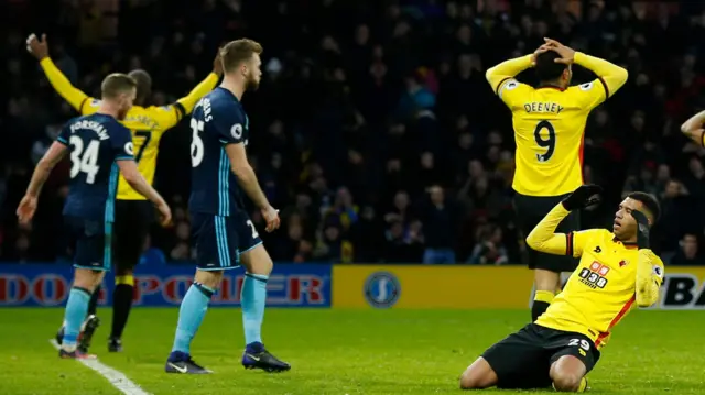 Etienne Capoue looks dejected