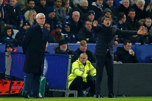 Claudio Ranieri and Antonio Conte