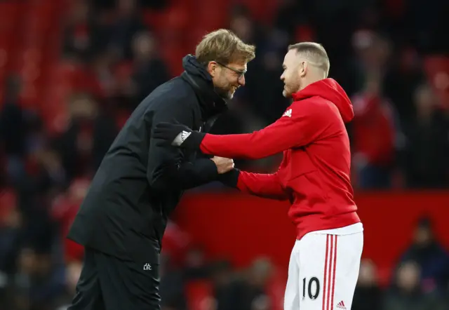 Jurgen Klopp and Wayne Rooney