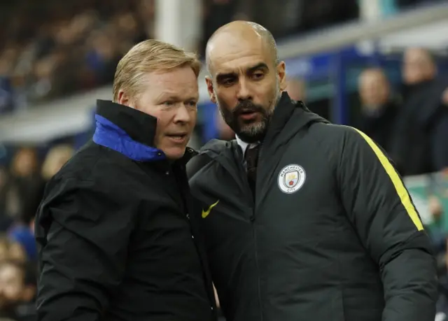 Ronald Koeman and Pep Guardiola