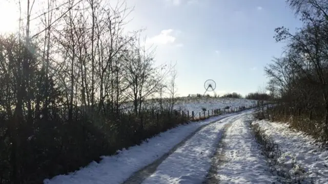 Apedale country park in the snow