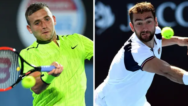 Dan Evans and Marin Cilic