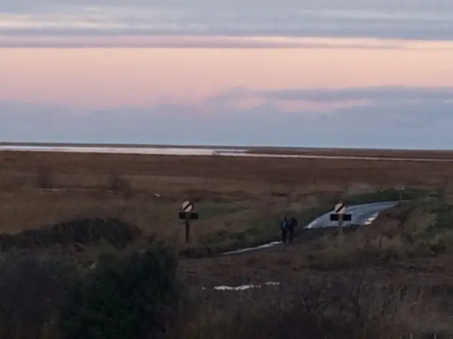 Cley marshes at sunset