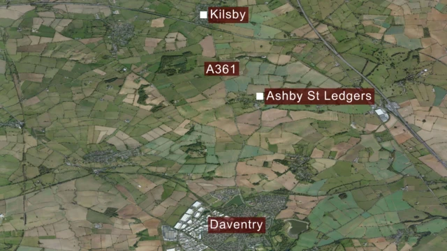 Ashby St Ledgers map