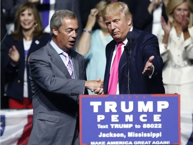 Nigel Farage and Donald Trump