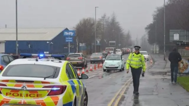 The scene of the accident in City Road, Fenton