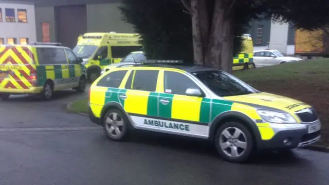 Ambulances at the site