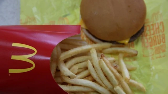 McDonalds burger and fries