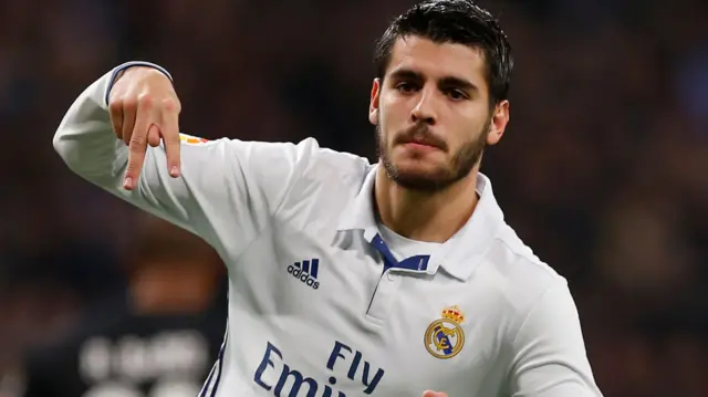 Real Madrid striker Alvaro Morata