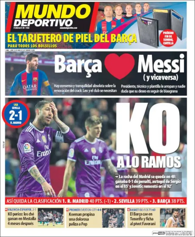 Mundo Deportivo front page