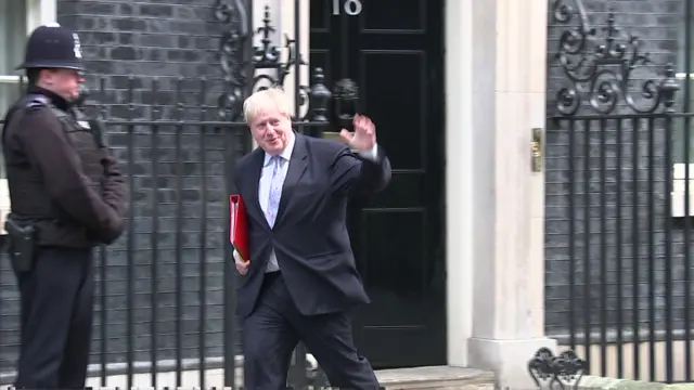 Boris Johnson leaving Downing Street