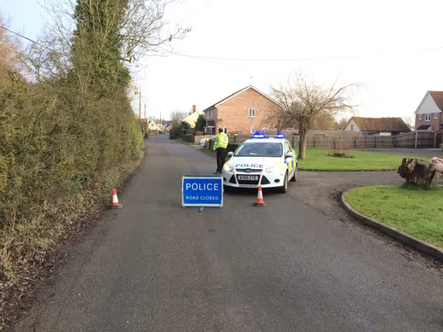 Police car in Crowfield