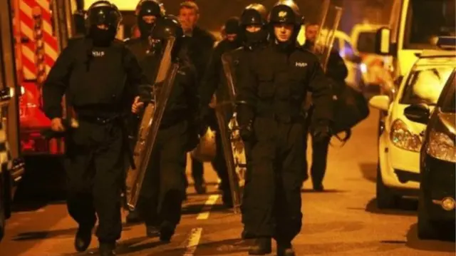 Riot police prepare to enter HMP Birmingham last month