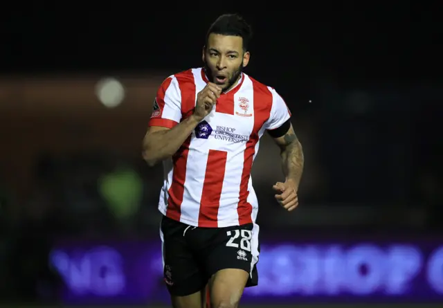 Arnold celebrates the winner against Ipswich