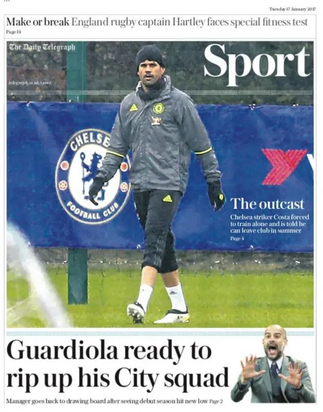 Tuesday's Daily Telegraph